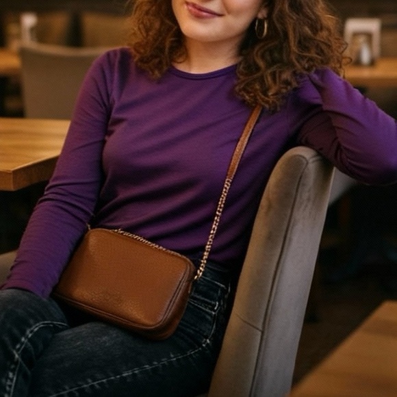Lauren Ralph Lauren Tops - FREE* Lauren Ralph Lauren Purple Long Sleeve Top 93%Cotton Signature Corner L